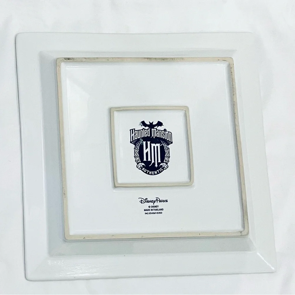 Disney Park haunted mansion blueprint plate, 45th anniversary Disneyland
